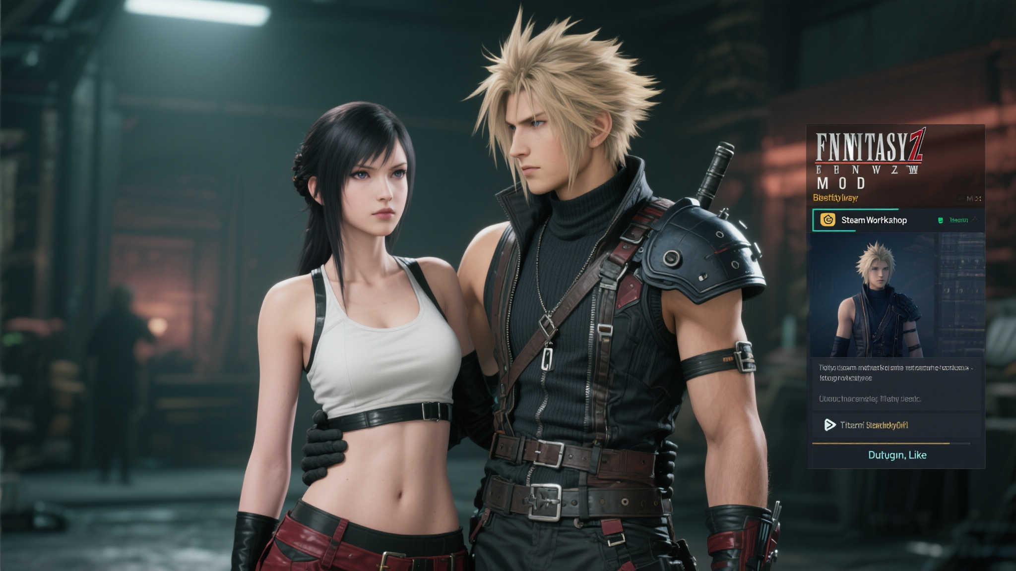 《最终幻想7:重生》克劳德与蒂法情侣装Mod:甜蜜满溢! 《最终幻想7:重生》克劳德与蒂法情侣装Mod:甜蜜满溢!